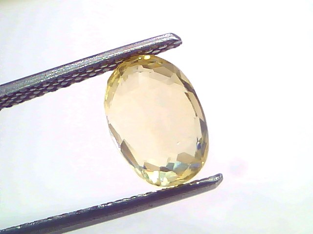 3.27 Ct IGI Certified Unheated Natural Ceylon Yellow Sapphire Pukhraj – 3.59 Ratti