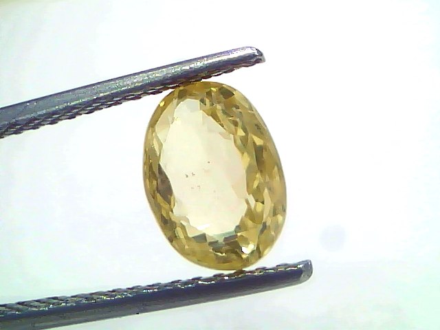 3.27 Ct IGI Certified Unheated Natural Ceylon Yellow Sapphire Pukhraj – 3.59 Ratti
