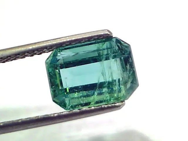 3.28 Ct GII Certified Untreated Natural Zambian Emerald Gemstone AAA