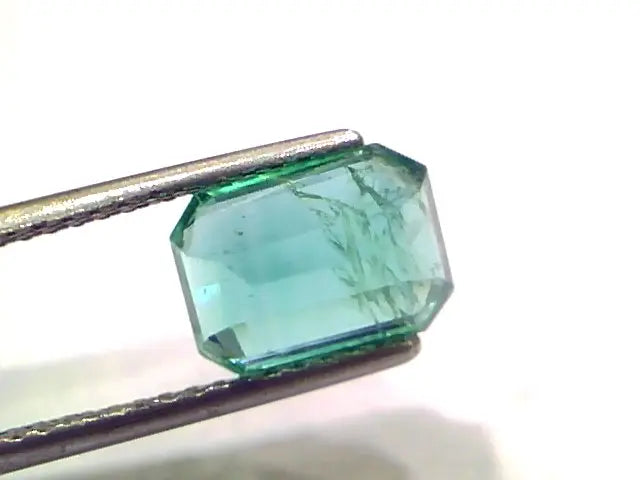 3.28 Ct GII Certified Untreated Natural Zambian Emerald Gemstone AAA