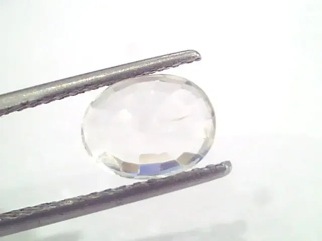 3.27 Ct Unheated Untreated Natural White Sapphire Gemstones - Venus Gems