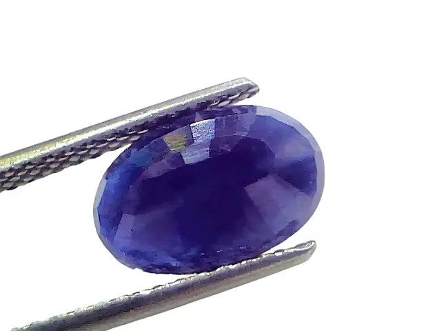 3.29 Ct Certified Unheated Untreated African Blue Sapphire Neelam Stone