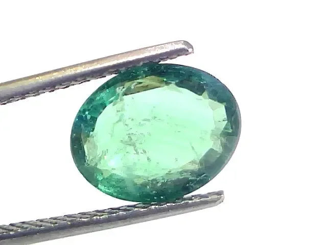 3.29 Ct GII Certified Untreated Natural Zambian Emerald Gemstone AA - Venus Gems