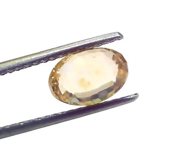3.29 Ct IGI Certified Unheated Untreated Natural Ceylon Yellow Sapphire - Venus Gems