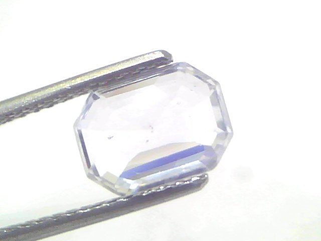 3.29 Ct Gii Certified Unheated Untreated Natural Ceylon White Sapphire