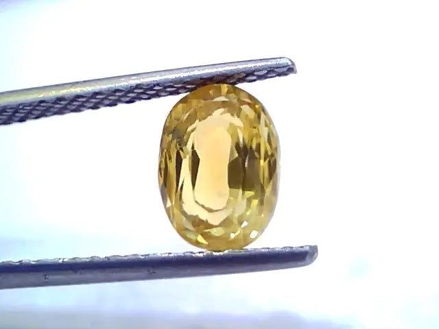 3.30 Ct Unheated Untreated Natural Ceylon Yellow Sapphire Pukhraj