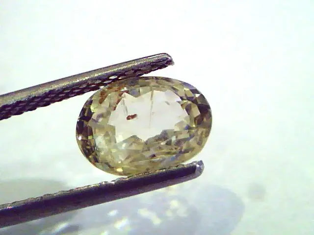 3.36 Ct Unheated Untreated Natural Ceylon Yellow Sapphire Pukhraj