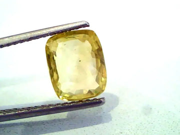 3.31 Ct Unheated Untreated Natural Ceylon Yellow Sapphire +++