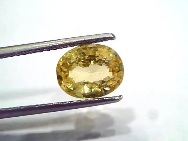3.30 Ct IGI Certified Unheated Untreated Natural Ceylon Yellow Sapphire