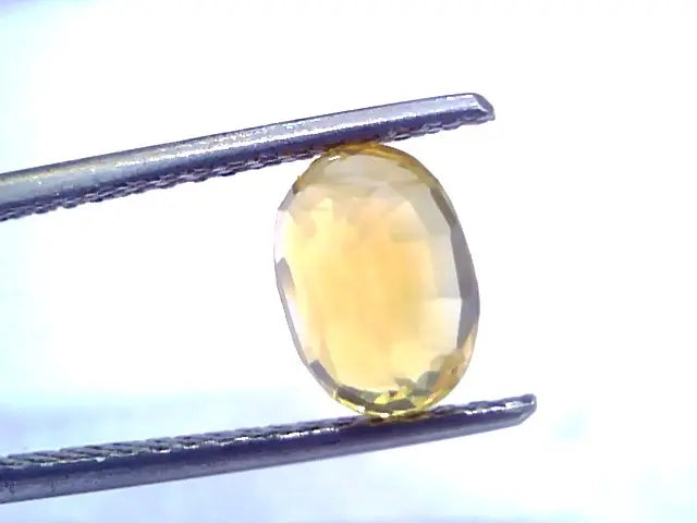 3.30 Ct Unheated Untreated Natural Ceylon Yellow Sapphire Pukhraj