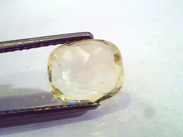 3.30 Ct Unheated Untreated Natural Ceylon Yellow Sapphire Pukhraj