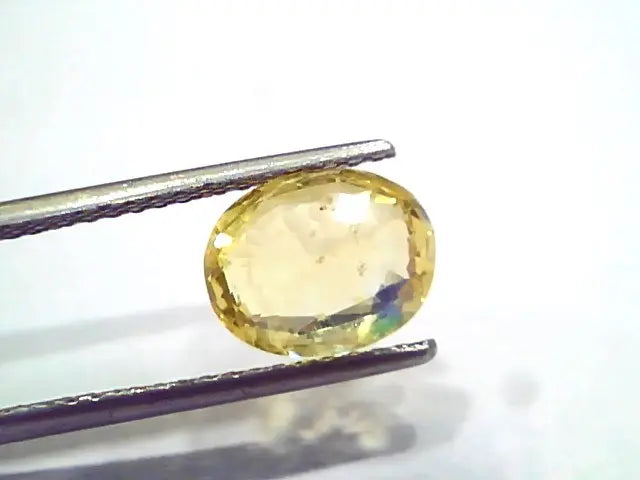 3.30 Ct IGI Certified Unheated Untreated Natural Ceylon Yellow Sapphire
