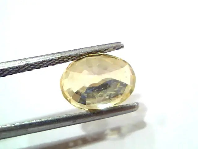 3.35 Ct Unheated Untreated Natural Ceylon Yellow Sapphire Pukhraj