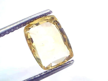 3.30 Ct IGI Certified Unheated Untreated Natural Ceylon Yellow Sapphire - Venus Gems