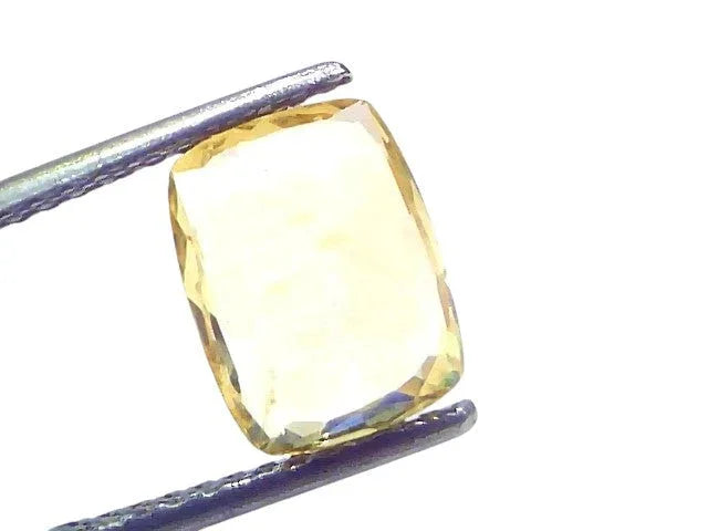 3.30 Ct IGI Certified Unheated Untreated Natural Ceylon Yellow Sapphire - Venus Gems