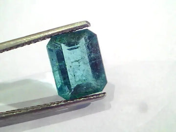 3.38 Ct Untreated Natural Zambian Emerald Gemstone Panna AAA