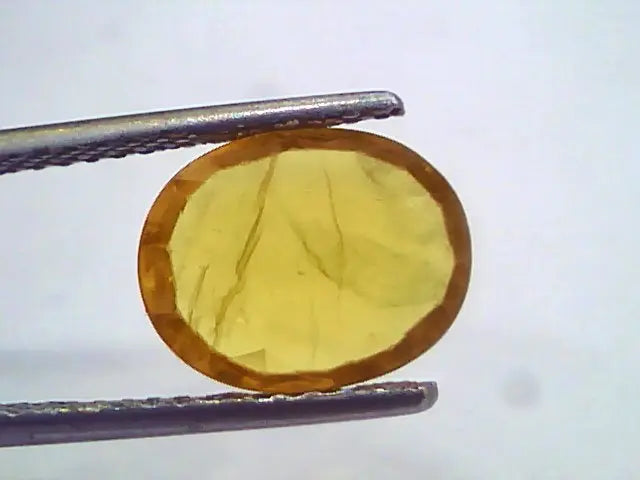 3.33 Ct Natural Yellow Sapphire Pukhraj Jupiter Gemstone(Heated)
