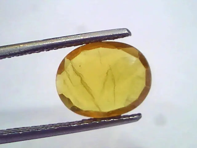 3.33 Ct Natural Yellow Sapphire Pukhraj Jupiter Gemstone(Heated)
