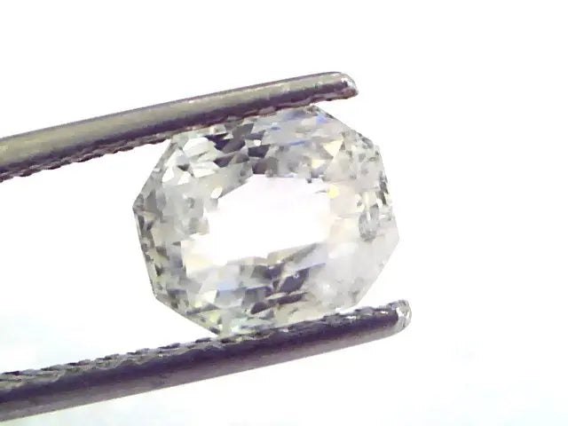 3.33 Ct Unheated Untreated Natural White Sapphire Safed Pukhraj AAA