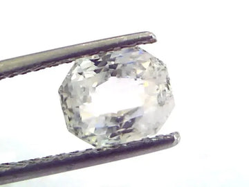 3.33 Ct Unheated Untreated Natural White Sapphire Safed Pukhraj AAA