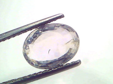 3.33 Ct IGI Certified Unheated Untreated Natural Ceylon White Sapphire