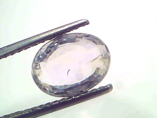 3.33 Ct IGI Certified Unheated Untreated Natural Ceylon White Sapphire