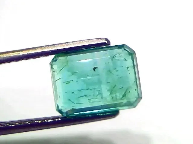 3.34 Ct GII Certified Untreated Natural Zambian Emerald Gemstone AAA - Venus Gems