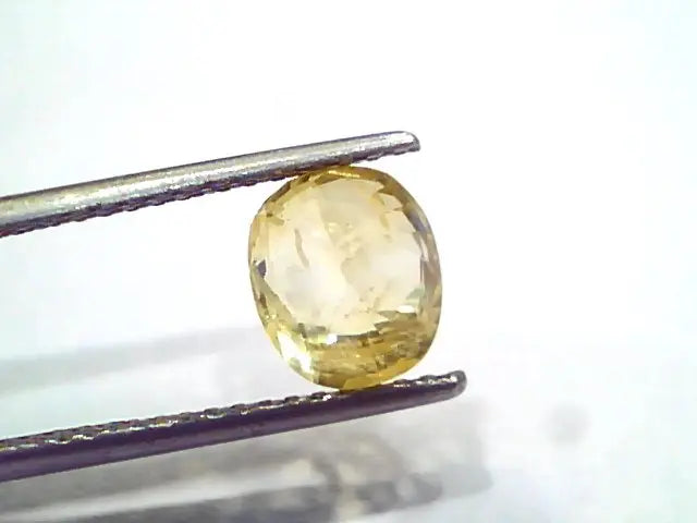 3.34 Ct IGI Certified Unheated Untreated Natural Ceylon Yellow Sapphire