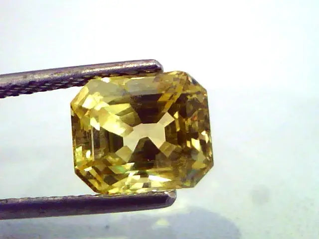 3.35 Ct Unheated Untreated Natural Ceylon Yellow Sapphire AAA