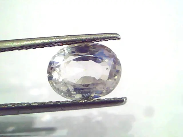 3.35 Ct Unheated Untreated IGI Certified Natural Ceylon White Sapphire