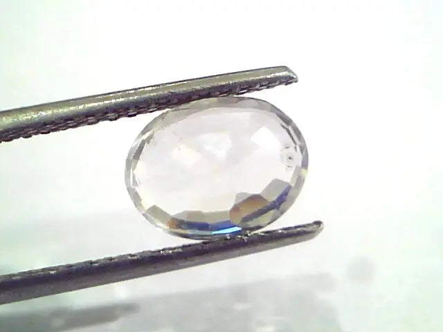 3.35 Ct Unheated Untreated IGI Certified Natural Ceylon White Sapphire
