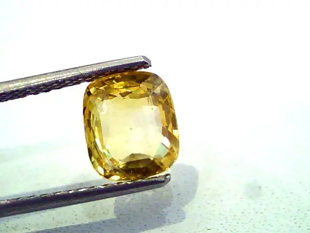 3.29 Ct Unheated Untreated Natural Ceylon Yellow Sapphire AAAAA