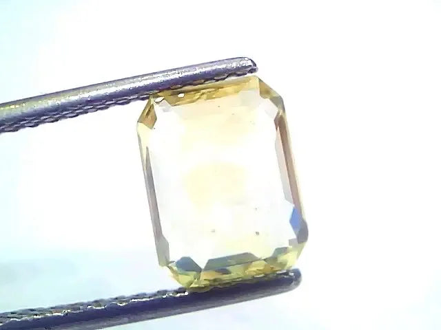 3.35 Ct GII Certified Unheated Untreated Natural Ceylon Yellow Sapphire - Venus Gems