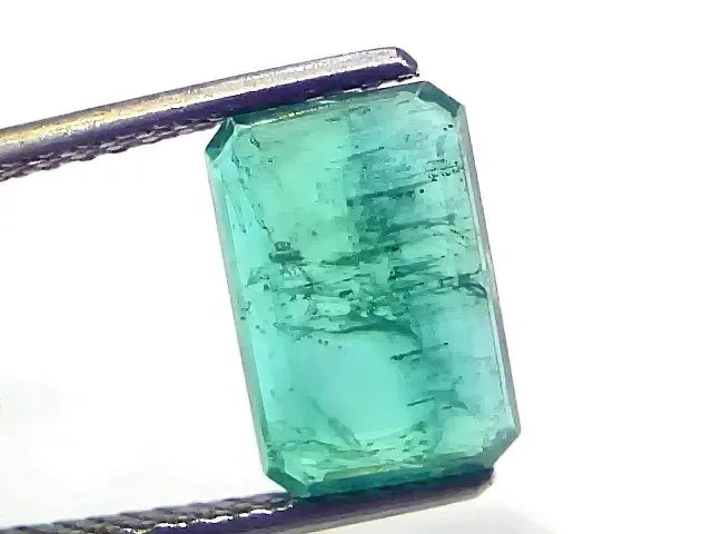 3.36 Ct GII Certified Untreated Natural Zambian Emerald Gemstones - Venus Gems