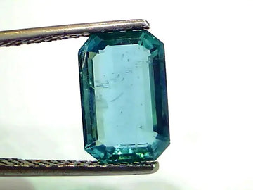 3.36 Ct GII Certified Untreated Natural Zambian Emerald Gemstone Panna AA
