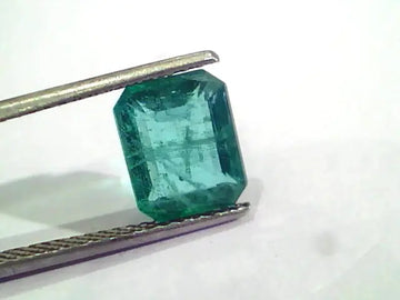 3.45 Ct Untreated Natural Zambian Emerald Gemstone Panna AAA