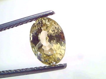 3.37 Ct IGI Certified Unheated Natural Ceylon Yellow Sapphire Pukhraj – 3.70 Ratti