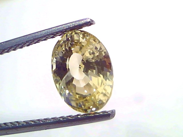 3.37 Ct IGI Certified Unheated Natural Ceylon Yellow Sapphire Pukhraj – 3.70 Ratti