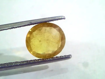 3.38 Ct Natural Yellow Sapphire Pukhraj Jupiter Gemstone(Heated)