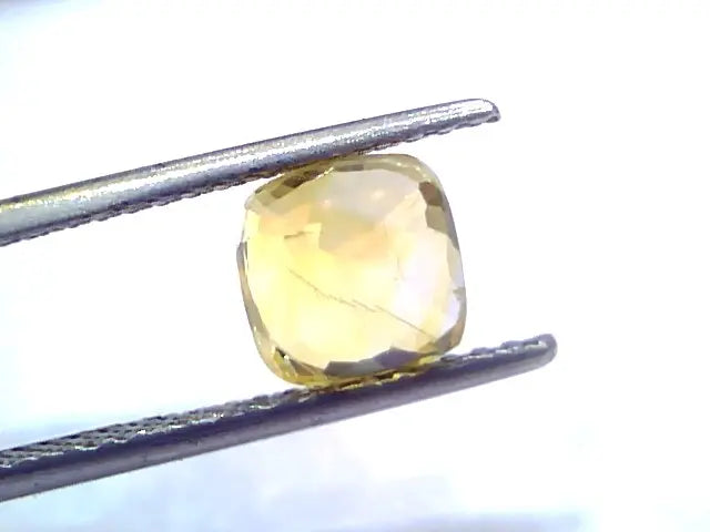 3.42 Ct Unheated Untreated Natural Ceylon Yellow Sapphire Pukhraj
