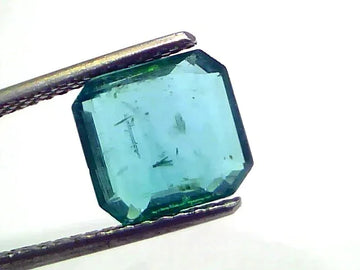 3.39 Ct GII Untreated Natural Zambian Emerald Gemstone Panna AAA - Venus Gems