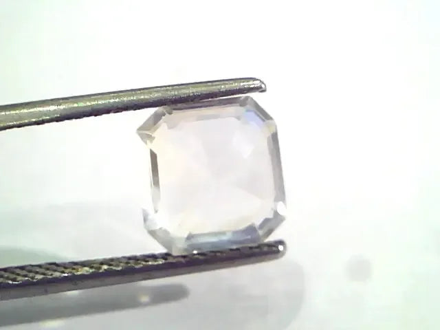 3.39 Ct Unheated Untreated IGI Certified Natural Ceylon White Sapphire - Venus Gems