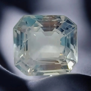 3.39 Ct Unheated Untreated IGI Certified Natural Ceylon White Sapphire - Venus Gems