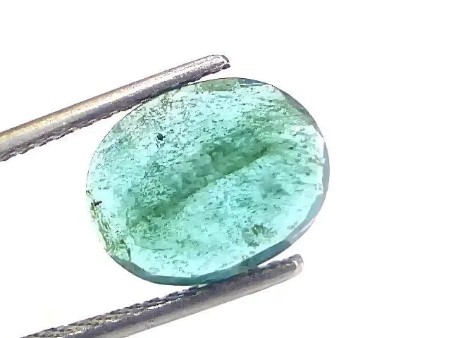 3.27 Ct Certified Untreated Natural Zambian Emerald Gemstone Panna - Venus Gems