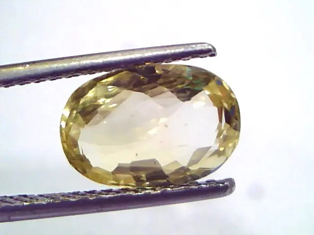 3.40 Ct GII Certified Unheated Untreated Natural Ceylon Yellow Sapphire