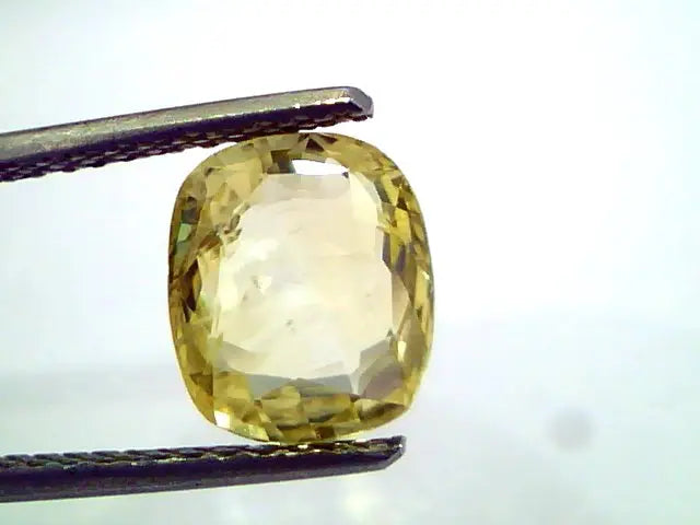 3.40 Ct Unheated Untreated Natural Ceylon Srilankan Yellow Sapphire