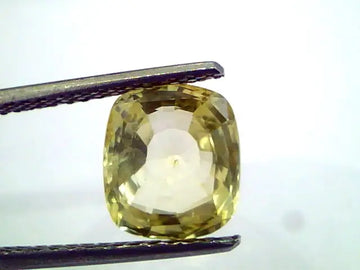 3.47 Ct Unheated Untreated Natural Ceylon Srilankan Yellow Sapphire