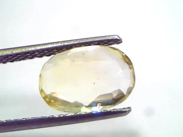 3.40 Ct GII Certified Unheated Untreated Natural Ceylon Yellow Sapphire