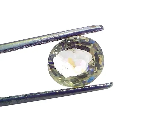 3.40 Ct Certified Unheated Untreated Natural Ceylon Yellow Sapphire Pukhraj - Venus Gems