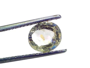 3.40 Ct Certified Unheated Untreated Natural Ceylon Yellow Sapphire Pukhraj - Venus Gems